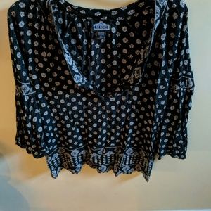 Long sleeve patterned blouse